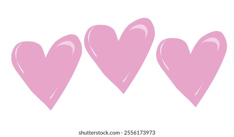 icon set of Love Heart Symbol Icons .  Illustration Set with Solid and Outline Vector Hearts pink and purple color. editable eps10