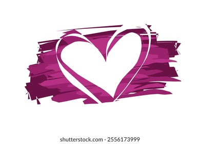 icon set of Love Heart Symbol Icons .  Illustration Set with Solid and Outline Vector Hearts pink and purple color. editable eps10