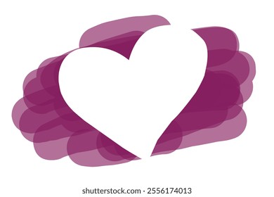 icon set of Love Heart Symbol Icons .  Illustration Set with Solid and Outline Vector Hearts pink and purple color. editable eps10