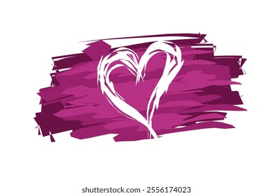 icon set of Love Heart Symbol Icons .  Illustration Set with Solid and Outline Vector Hearts pink and purple color. editable eps10