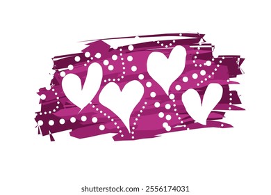 icon set of Love Heart Symbol Icons .  Illustration Set with Solid and Outline Vector Hearts pink and purple color. editable eps10