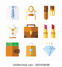 Icon Set Luxury Shop para diferentes temporadas Color