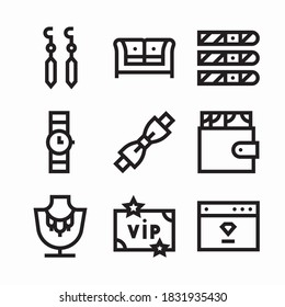 Icon Set Luxury Shop for different seasons Line
