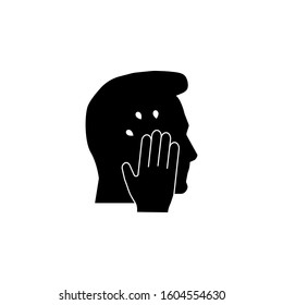 Icon set Man for shaving, various stages of shaving, Man washing, Man applying foam on his face, Beard haircut, Shaving, infographics, Editable brush stroke, On a white background