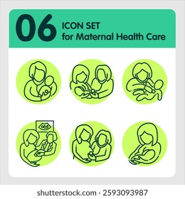 icon set for maternal health care