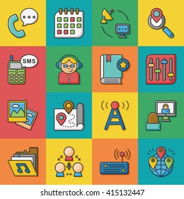 icon set media vector