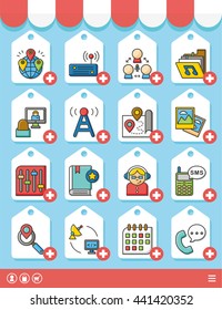 icon set media vector