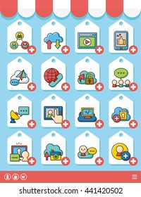 icon set media vector