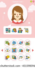icon set media vector