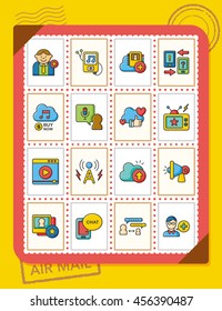 icon set media vector