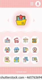 icon set media vector