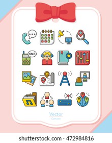 icon set media vector