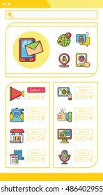 icon set media vector