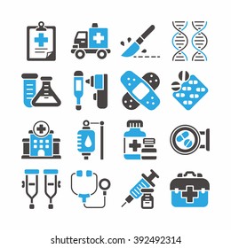 icon set medical vector