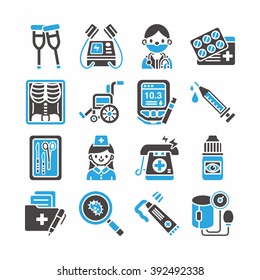 icon set medical vector