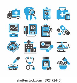 icon set medical vector