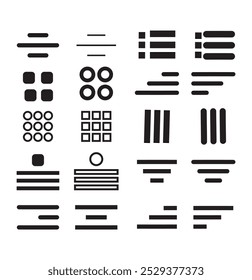 icon set of menu icons design, outline menu icon. eps 10