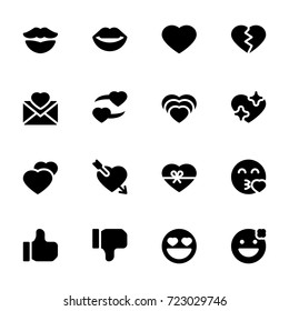 Icon set of mixed emoticons