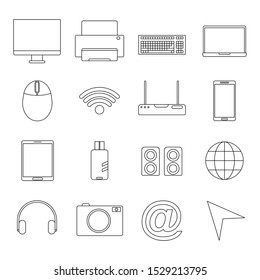 icon set of mobile and smartphone, vector for icon business design.
