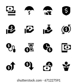 Icon set of money