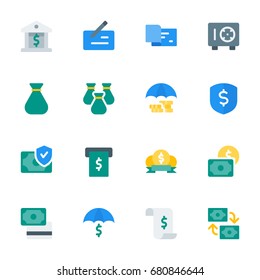 Icon set of money