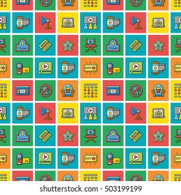 icon set movie vector