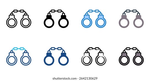 Handcuff icon set multiple style collection 
