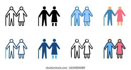  Companionship icon set multiple style collection 
