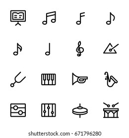 Icon set of music