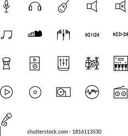 icon set of music instrument