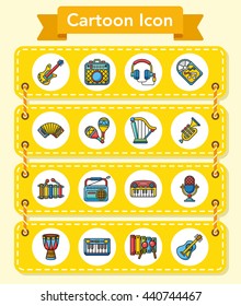 icon set music vector
