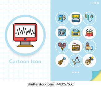 icon set music vector