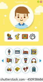 icon set music vector