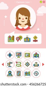icon set navigation vector