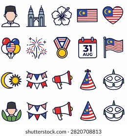 Icon set negara malaysia 2