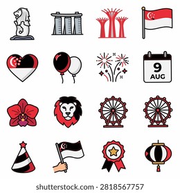 Icon set negara Singapura 2