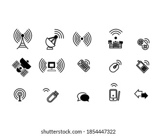 Icon set network wireles. Network vector illustration