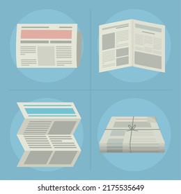 icon set of newspapers design