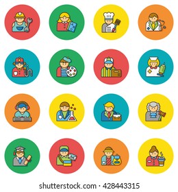 icon set occupation vector