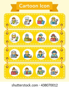 icon set occupation vector