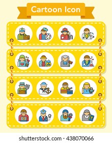 icon set occupation vector