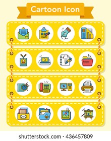 icon set office vector