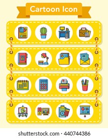 icon set office vector