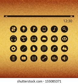 Icon Set On An Abstract Background