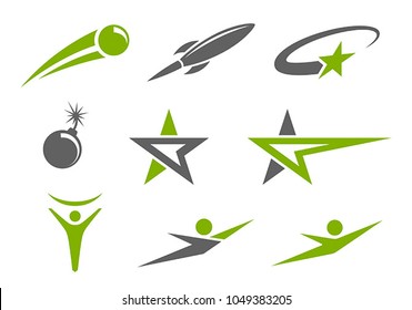 Icon set on a white background