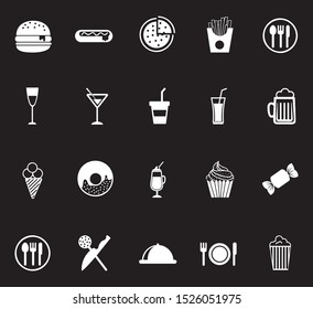 icon set pack design, food drinks eat restaurant menu dinner lunch cooking and meal theme Vector illustration