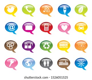 Icon set pack, High Quality variety symbols for all purposes Vector illustration