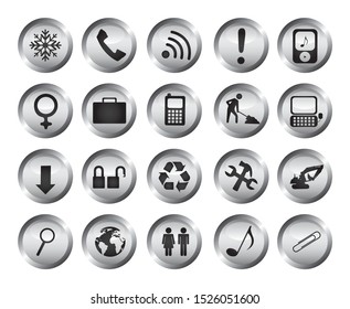 Icon set pack, High Quality variety symbols for all purposes Vector illustration