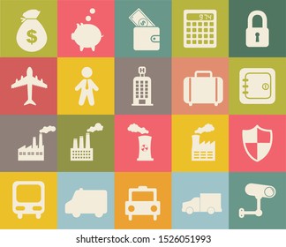 Icon set pack, High Quality variety symbols for all purposes Vector illustration