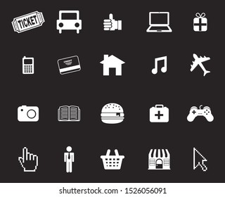Icon set pack, High Quality variety symbols for all purposes Vector illustration